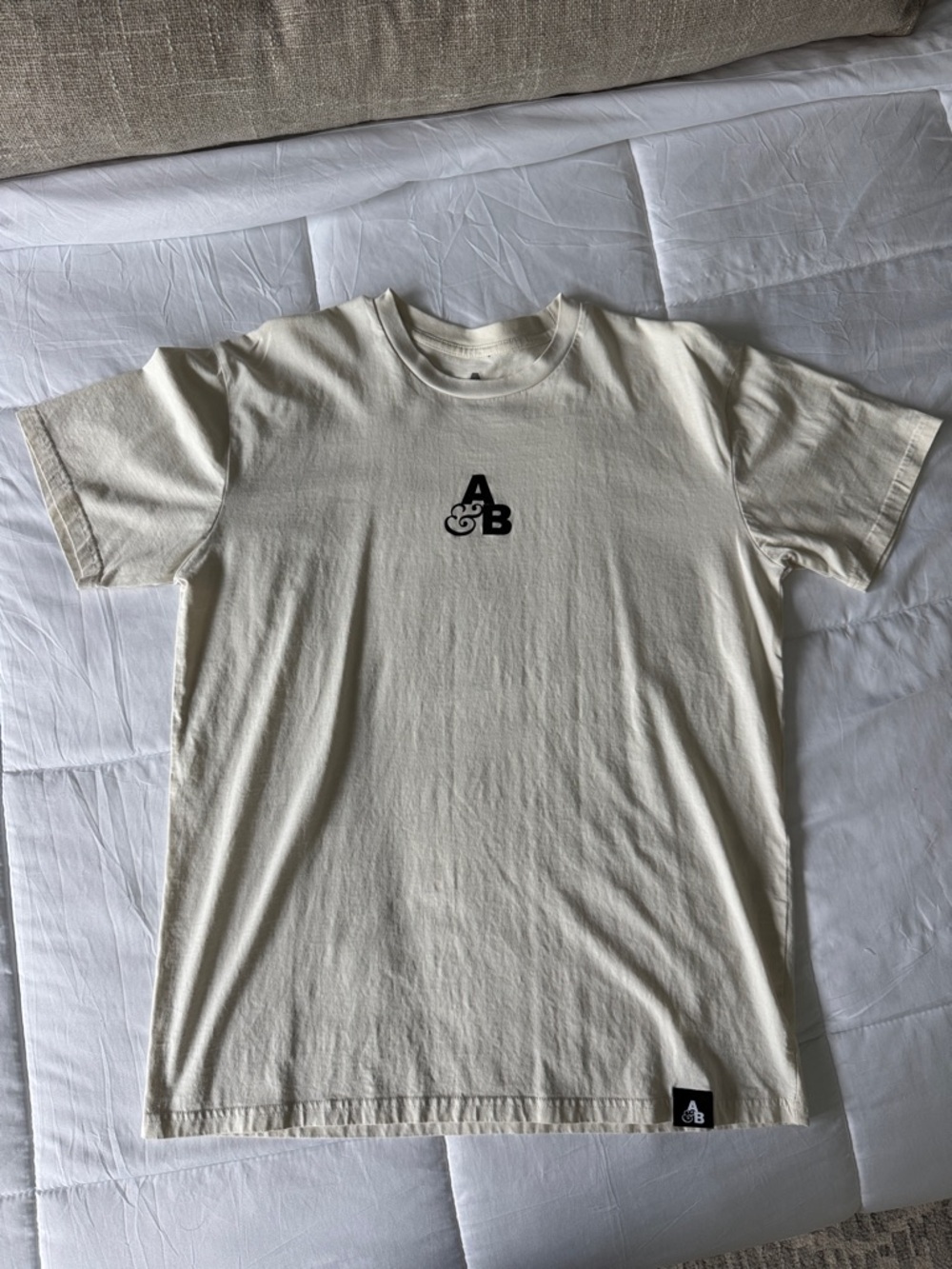 Above and Beyond Cream Logo Short-Sleeve T-Shirt